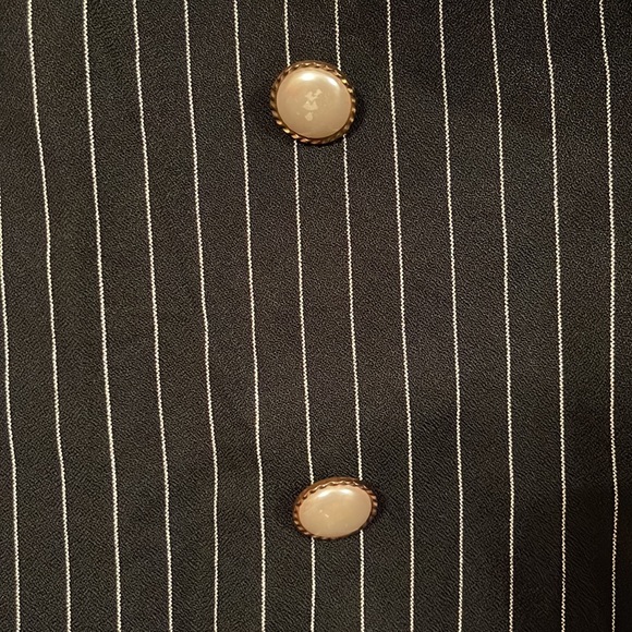 ⏳♻️Lady Carol of New York Black & White Pinstripe Button Blazer Plus size 18 - Picture 17 of 17